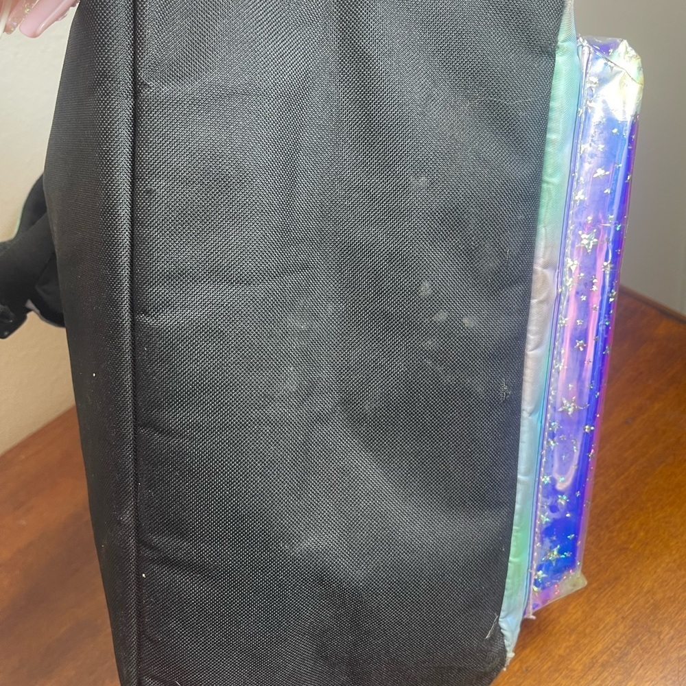 Justice Tie Dye Iridescent Holographic G Backpack Bookbag School Bag - Picture 8 of 14